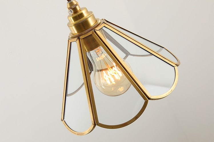 Suspensions vintage en vitrail