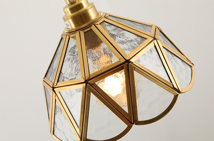 Suspensions vintage en vitrail
