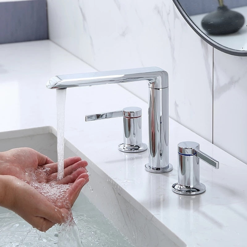Grifo de baño moderno de doble manija