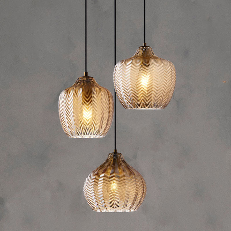 Jasper - Suspensions en verre texturé