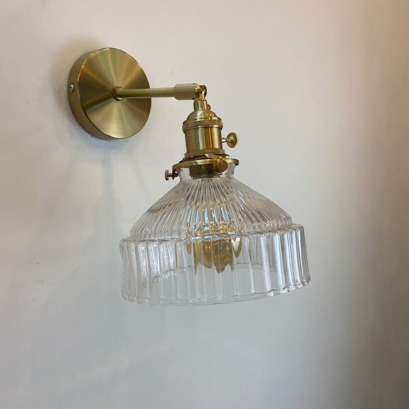 Raquel - Lámparas de pared de cristal vintage