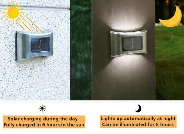 Luces solares LED de pared para exteriores