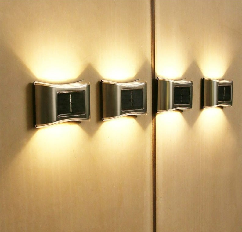 Luces solares LED de pared para exteriores