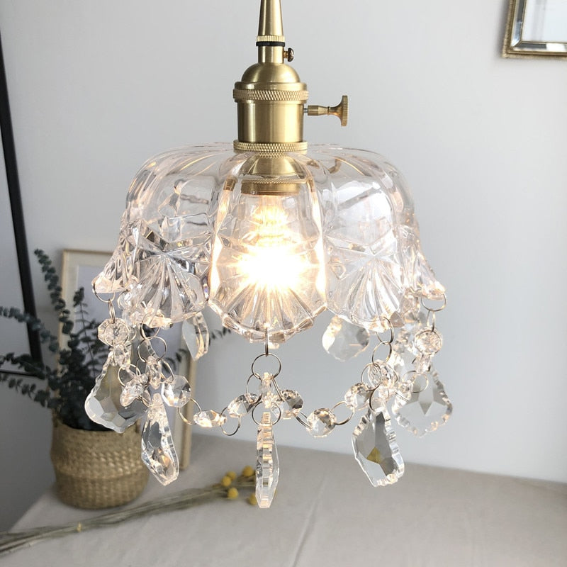 Hanging Glass Jewel Pendant Light