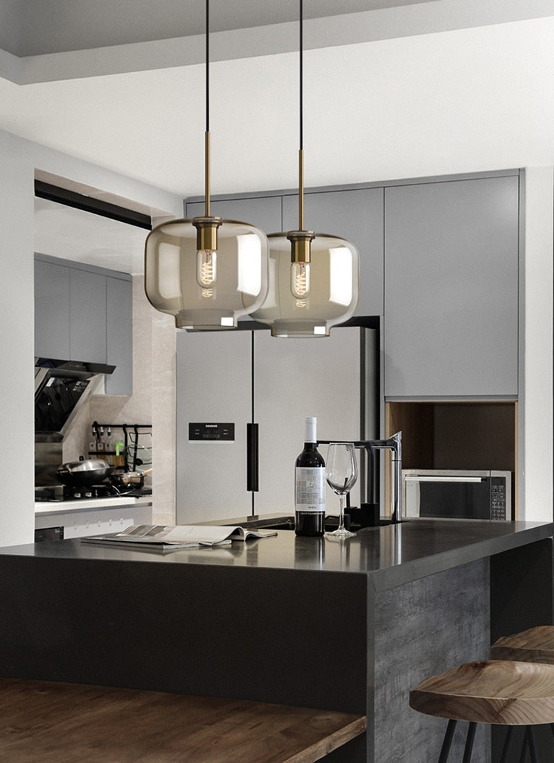 Classic Modern Glass Pendant Lights for Kitchen
