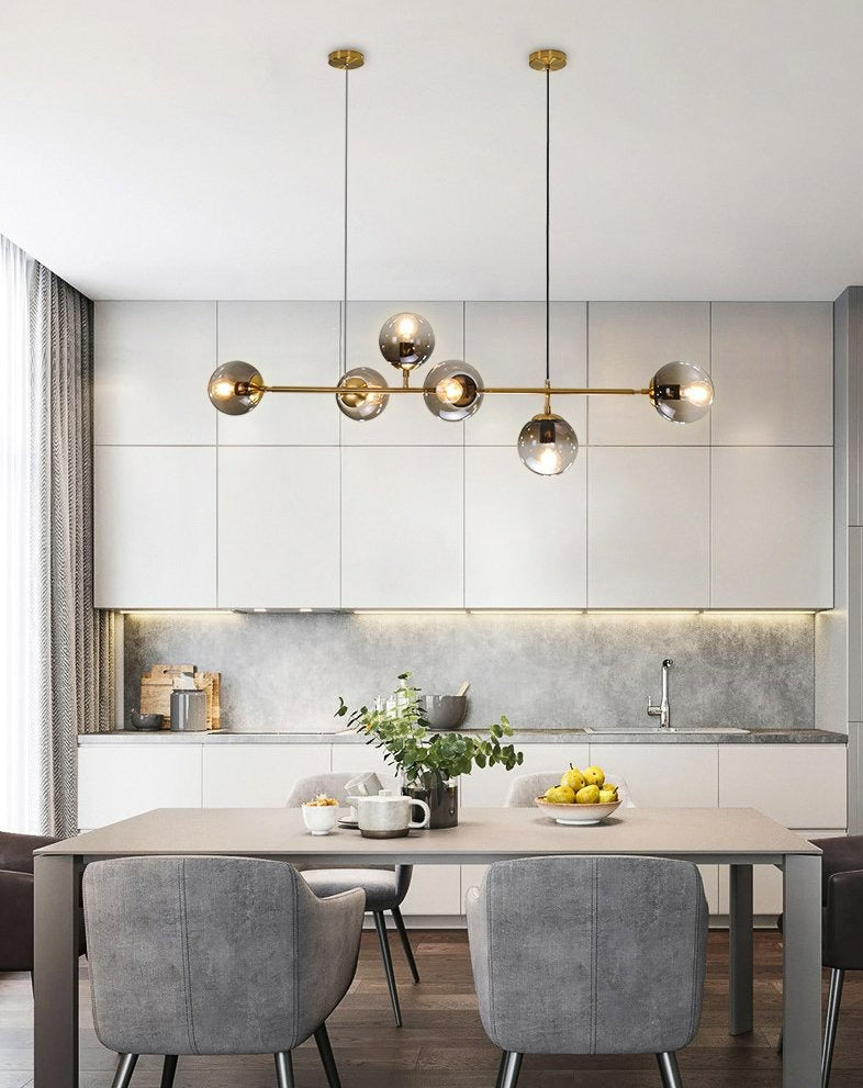 Gold Modern Multi-Bulb Chandelier