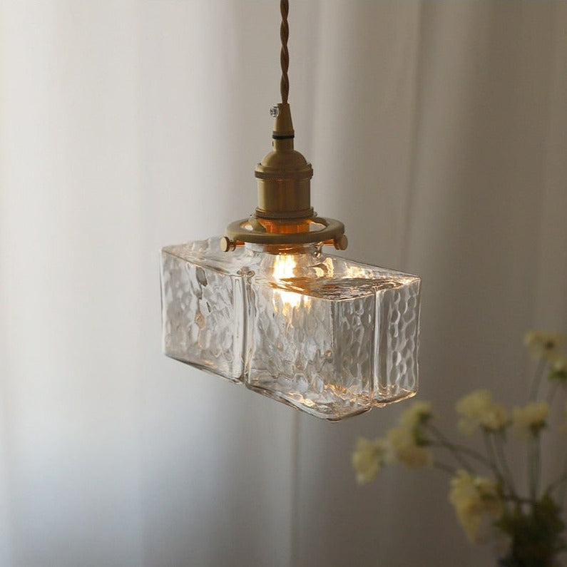 Vintage glass kitchen pendant light