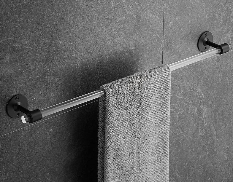 Juego de herrajes para baño modernos y transparentes