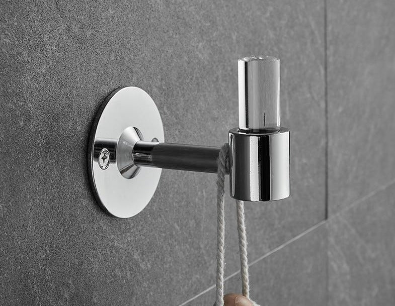 Juego de herrajes para baño modernos y transparentes