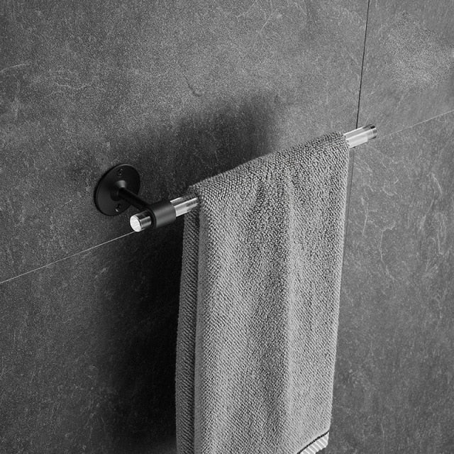 Juego de herrajes para baño modernos y transparentes