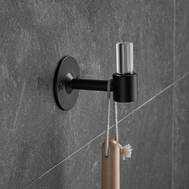 Juego de herrajes para baño modernos y transparentes