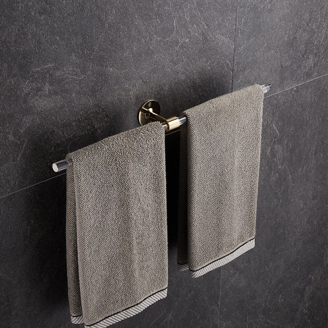 Juego de herrajes para baño modernos y transparentes