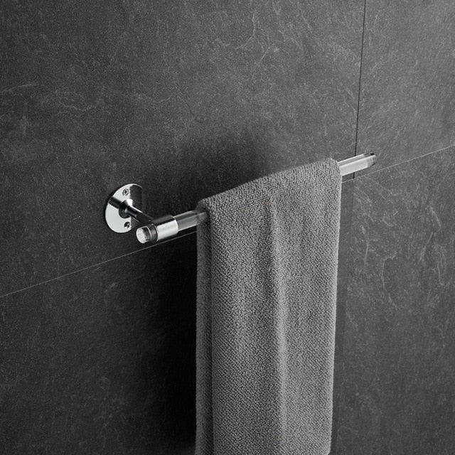 Juego de herrajes para baño modernos y transparentes