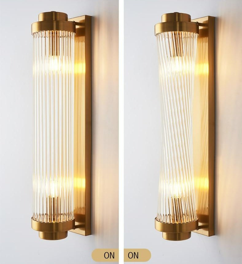 Aplique de pared con columna de vidrio moderno