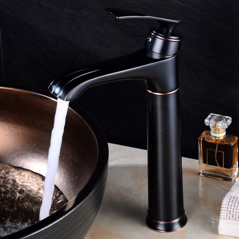 Tall Vintage Brass Bathroom Faucet