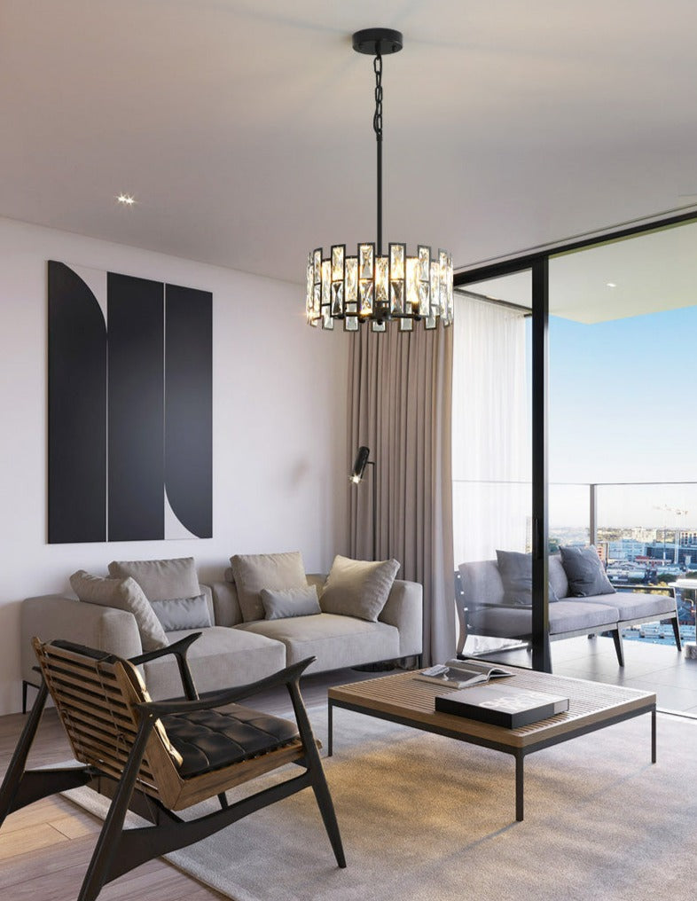 Black Living Room Modern Light Fixture