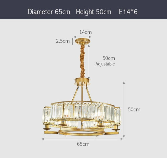 Small Size Jaime Chandelier Dimensions