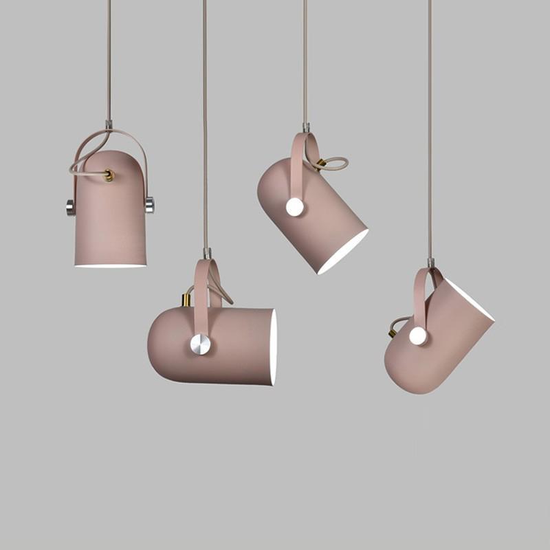Pink modern drop light