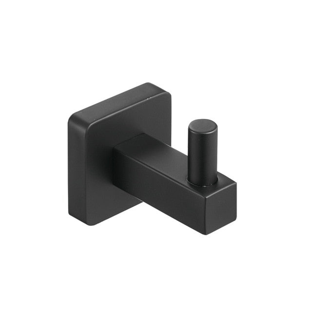Juego de herrajes para baño de acero inoxidable negro mate