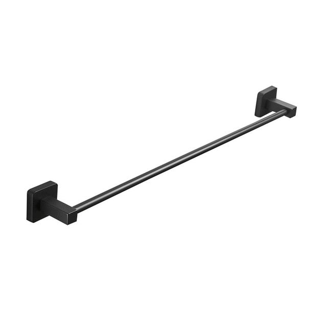 Juego de herrajes para baño de acero inoxidable negro mate