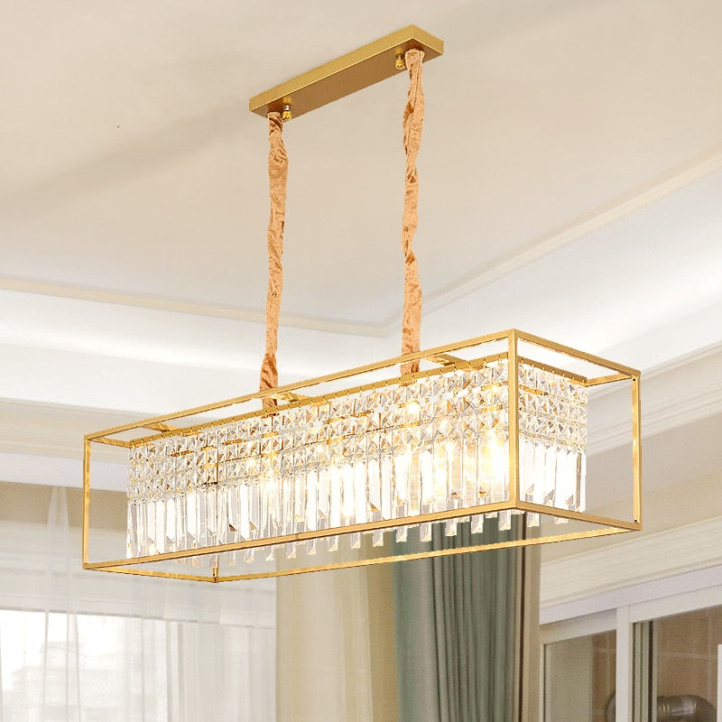 Modern Glass Crystal Chandelier for master bedroom