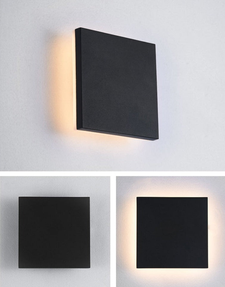 square outdoor waterproof wall light