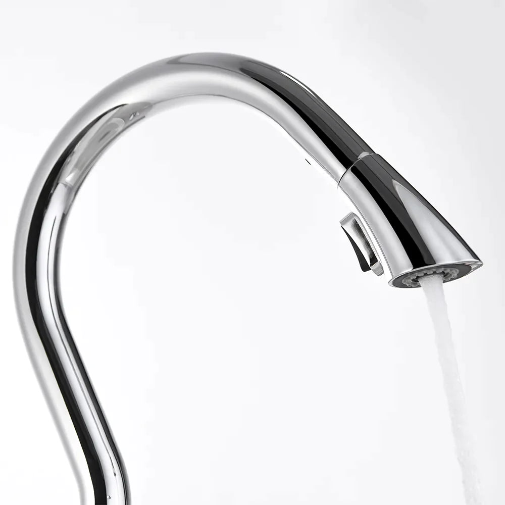Nate - Retractable Curved Modern Kitchen Faucet