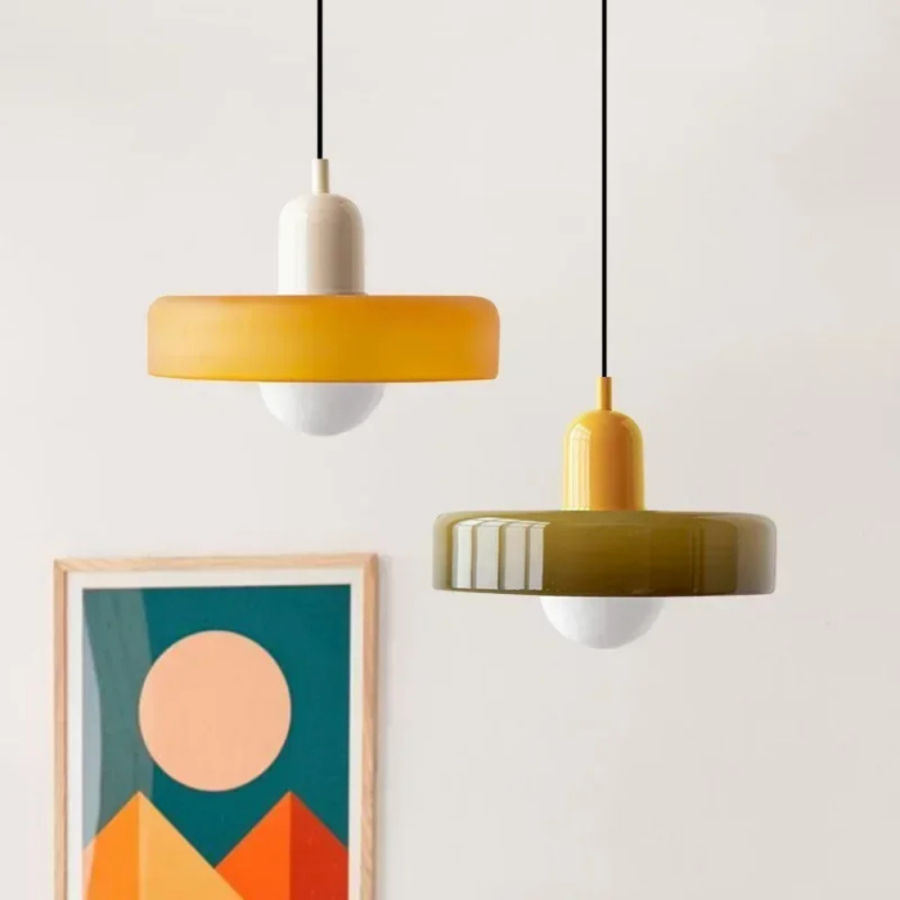 Bauhaus Style Colorful Glass Pendant Lights by Focal Decor