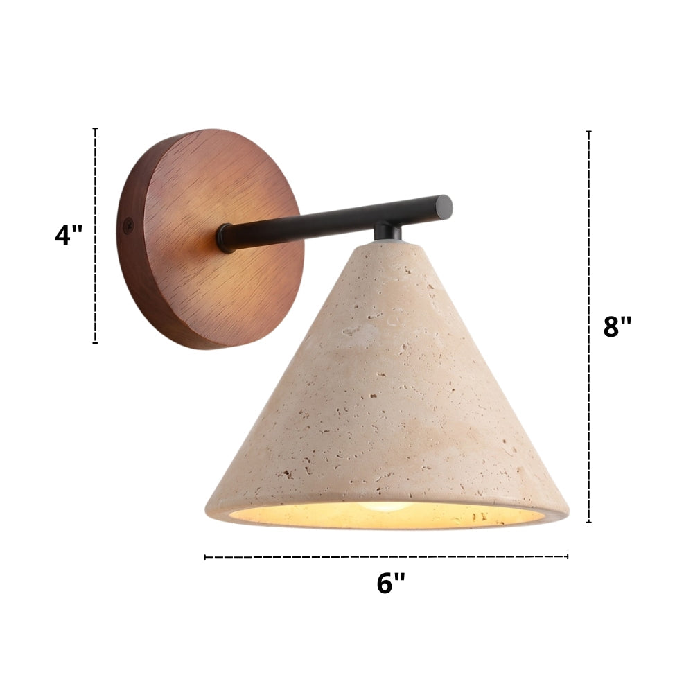 Japandi Natural Stone Wall Sconce