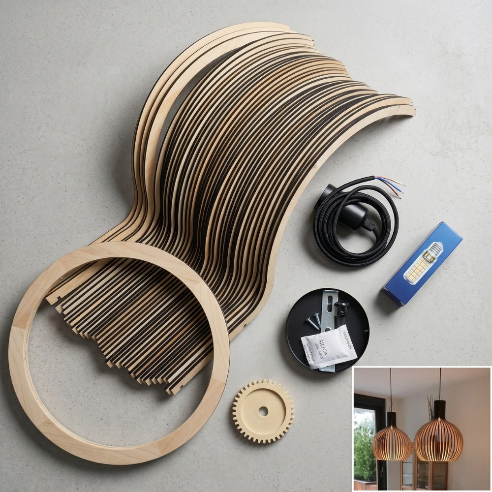 Handcrafted Wood Pendant Lights