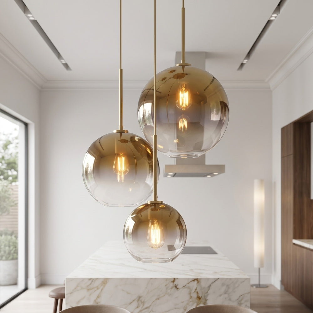 Zaïre - Suspensions modernes en forme de globe en verre