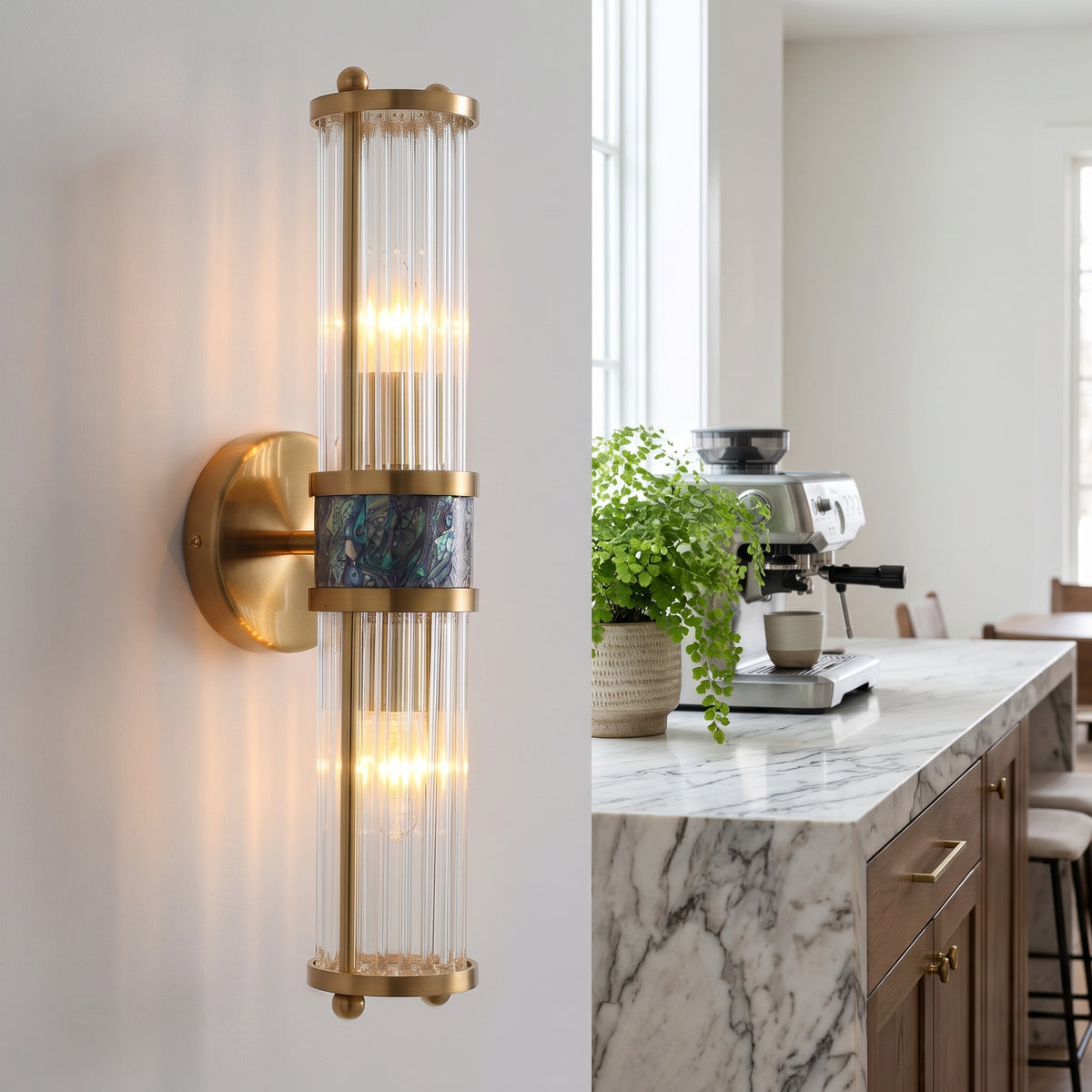 Glass Crystal Wall Sconce