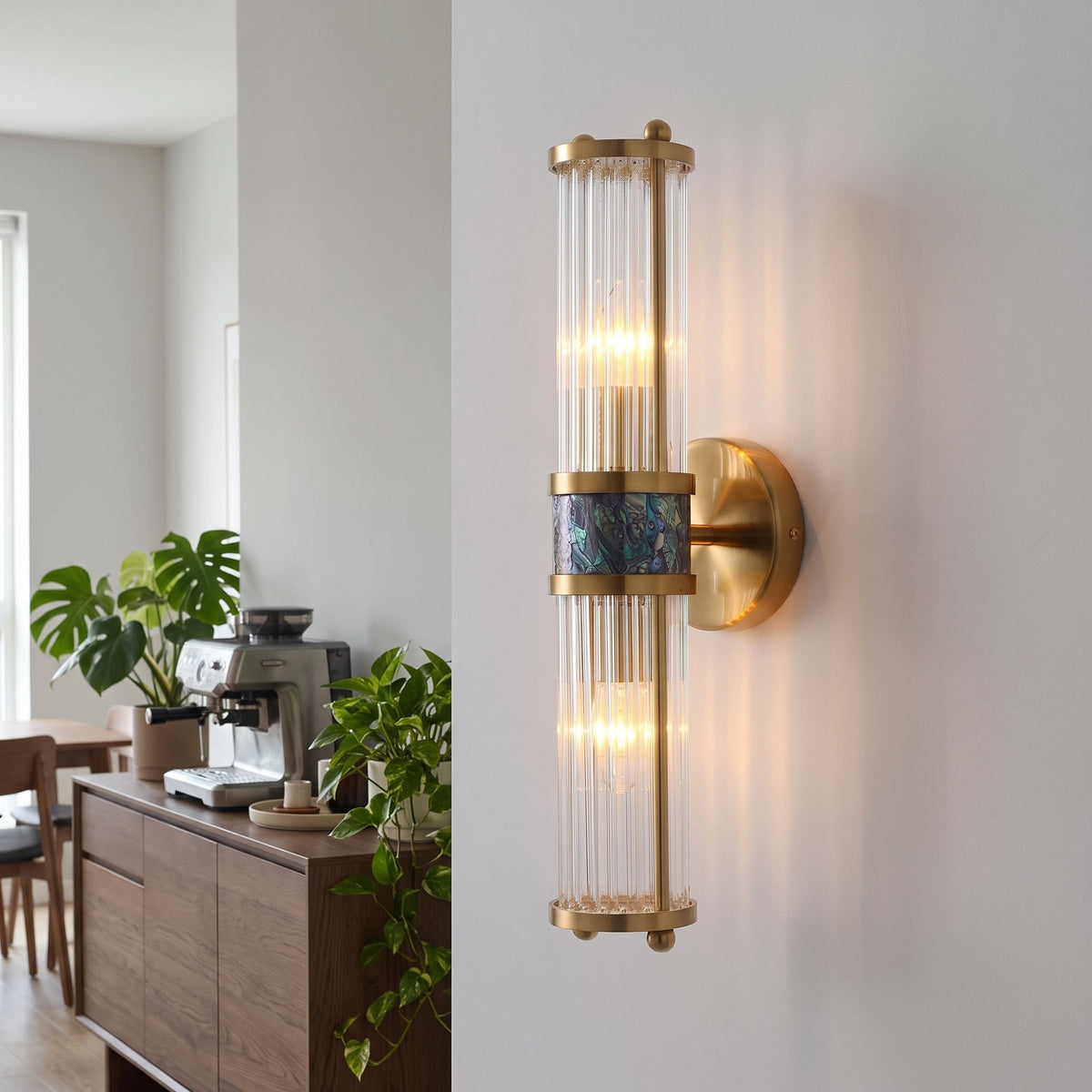 Glass Crystal Wall Sconce