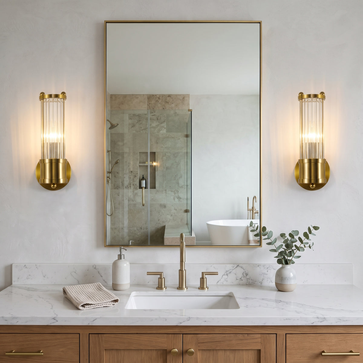 Glass Crystal Wall Sconce