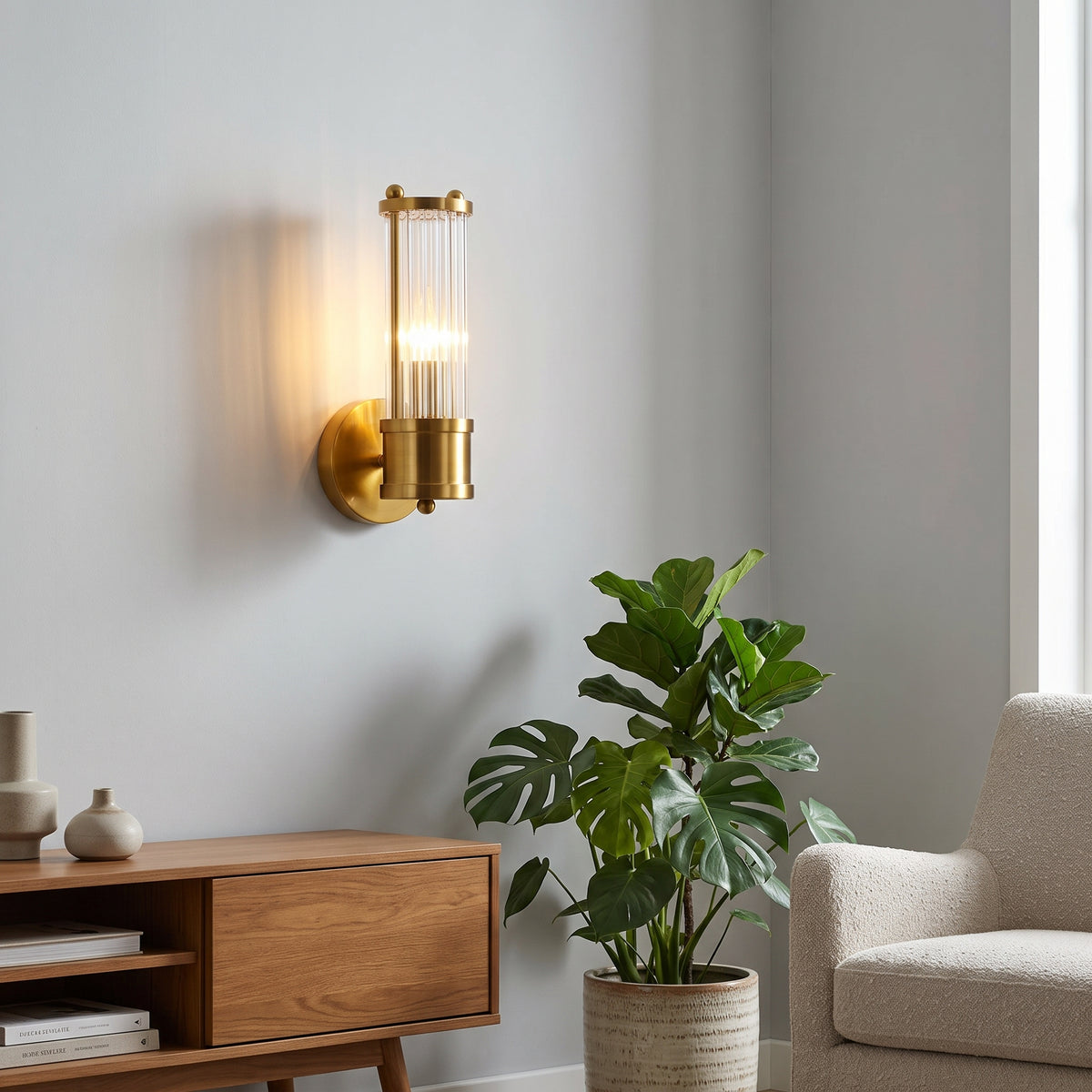Glass Crystal Wall Sconce