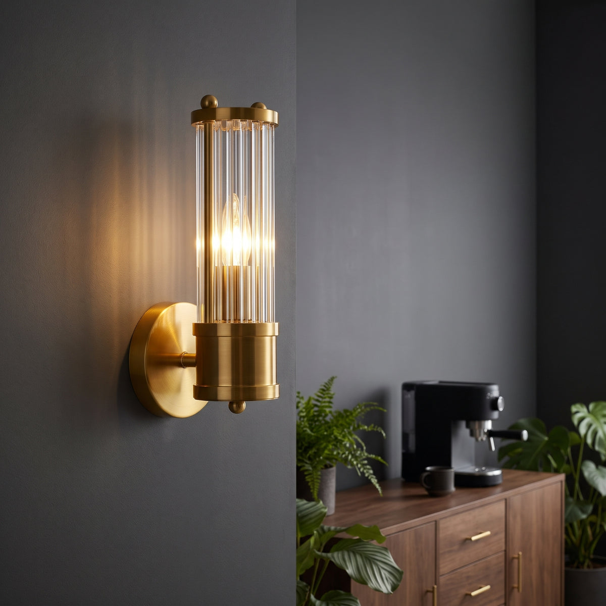 Glass Crystal Wall Sconce