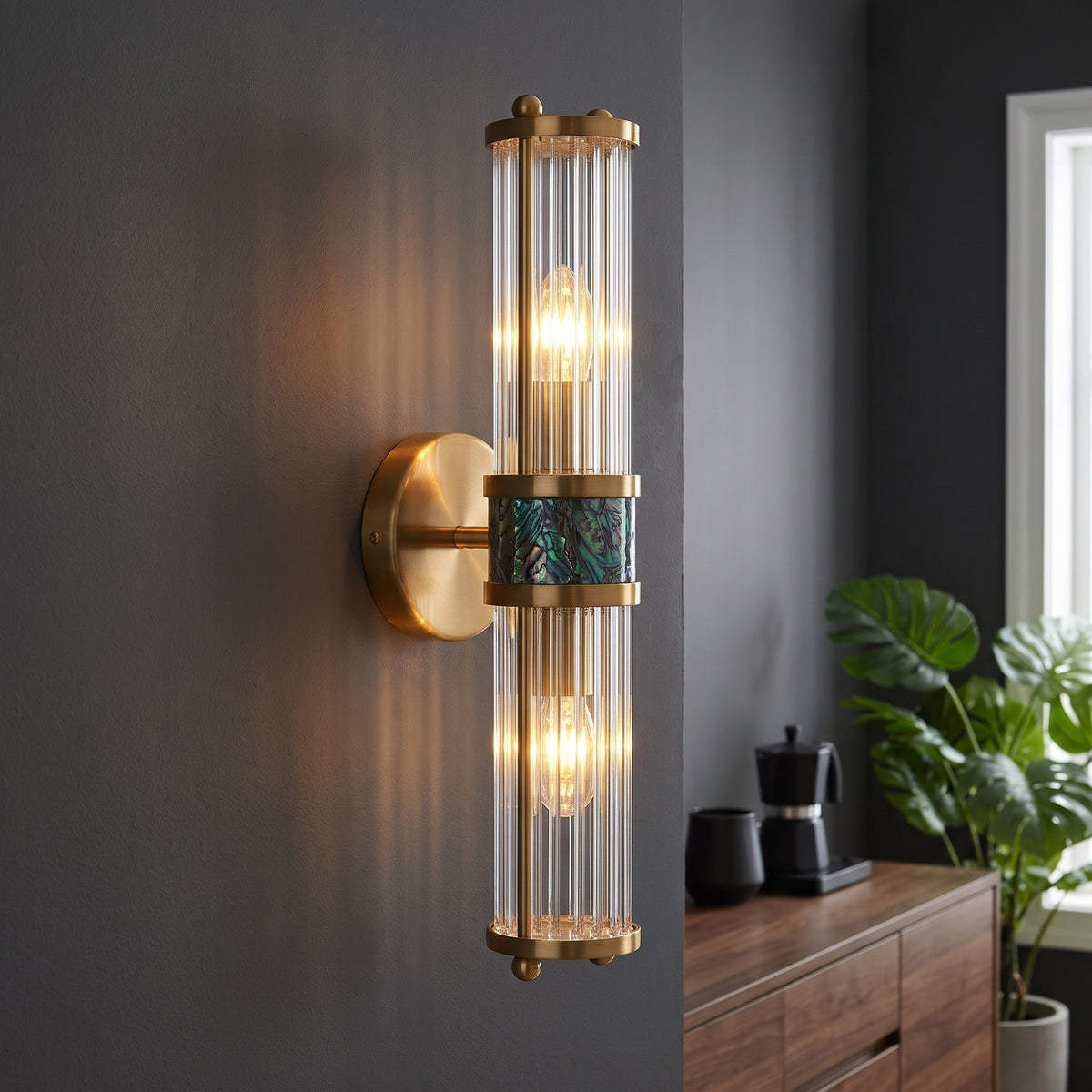 Glass Crystal Wall Sconce