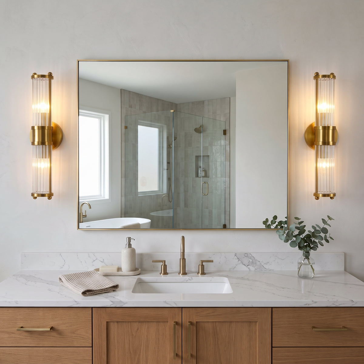 Glass Crystal Wall Sconce