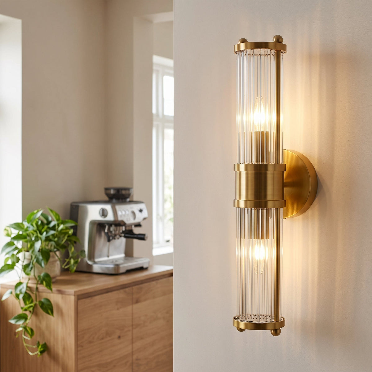 Glass Crystal Wall Sconce