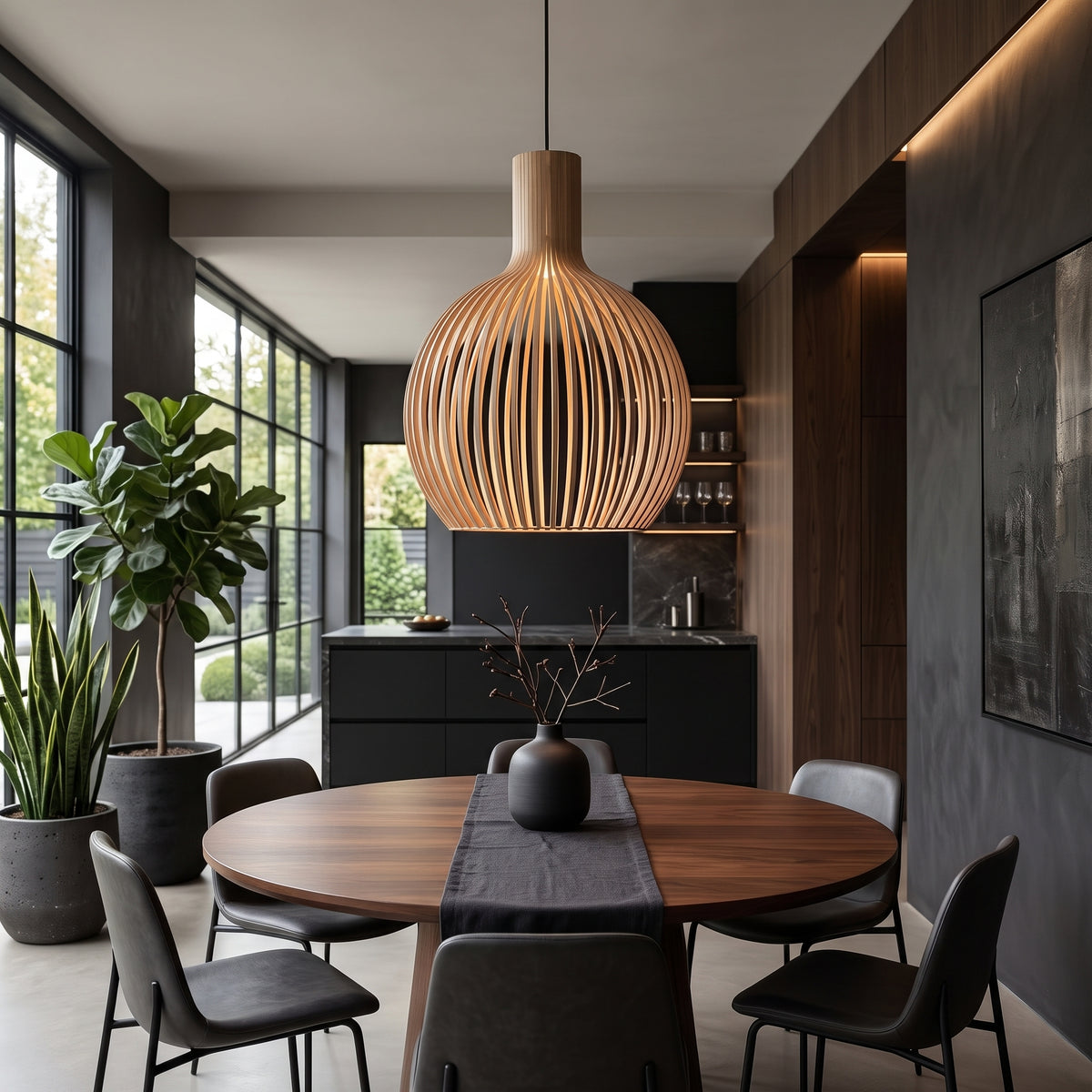 Handcrafted Wood Pendant Lights