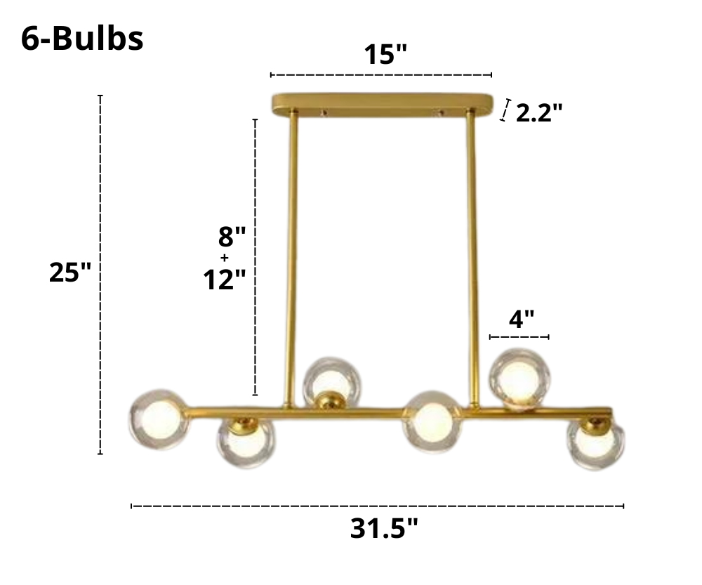 Hampton - Modern Horizontal Chandelier