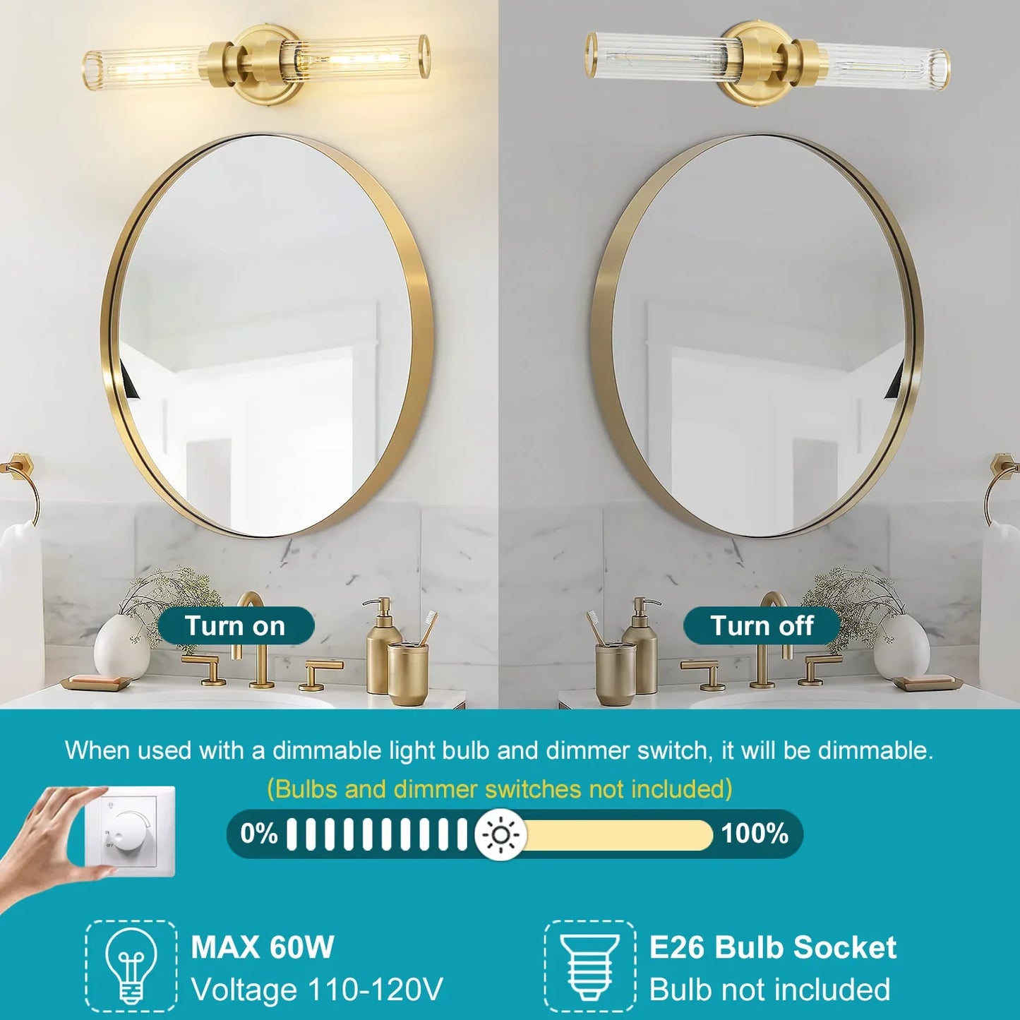 Echo - Two-Bulb Wall/Vanity Sconce