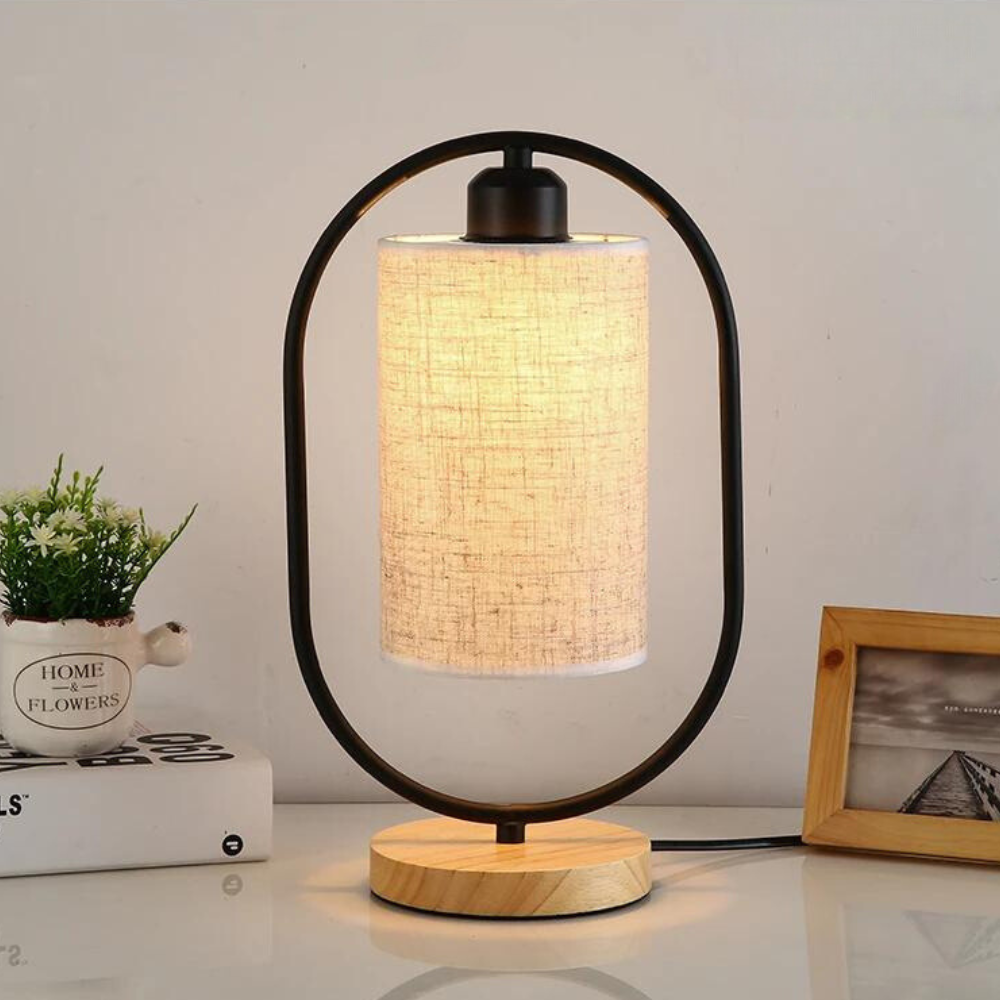 Nordic Wood Base Modern Table Lamp