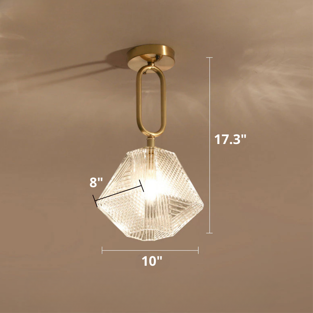 small size modern glass crystal ceiling light dimensions