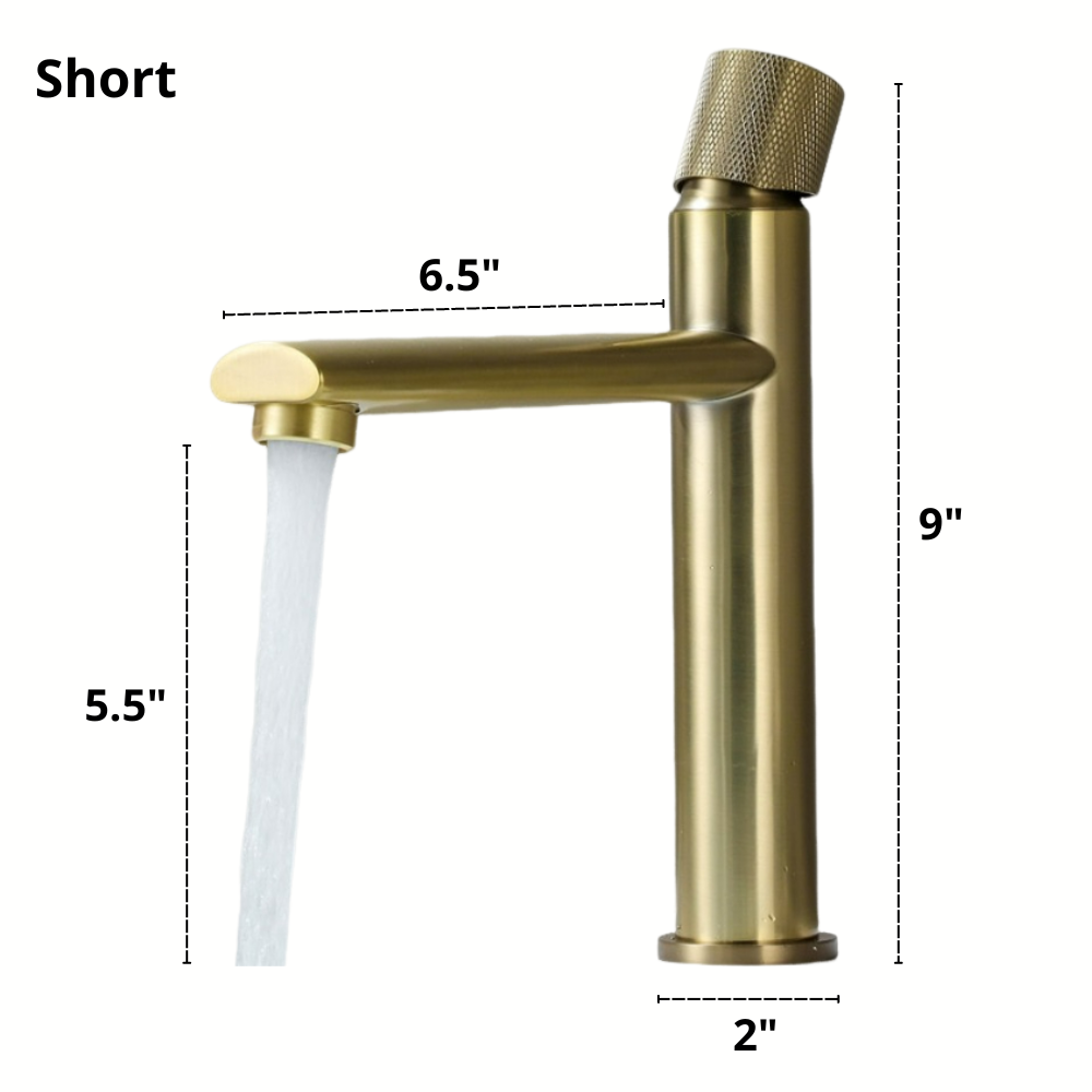 Hershel Modern Slim Bathroom Faucet Short Dimensions