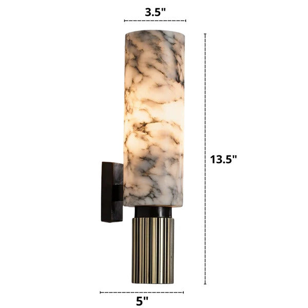 White Marble Wall Sconce Dimensions