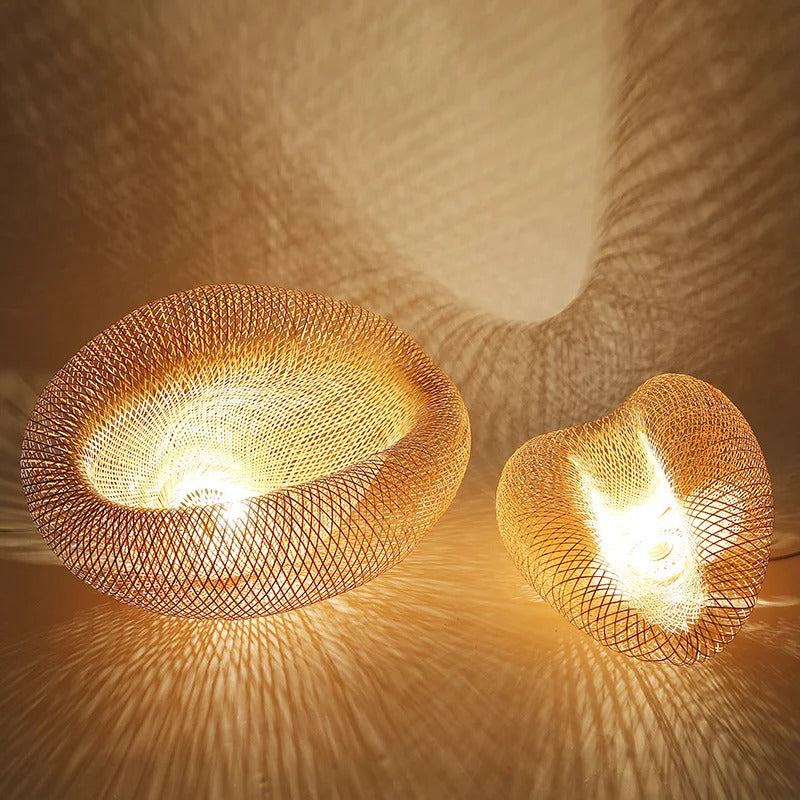 Woven Bamboo Pendant Light
