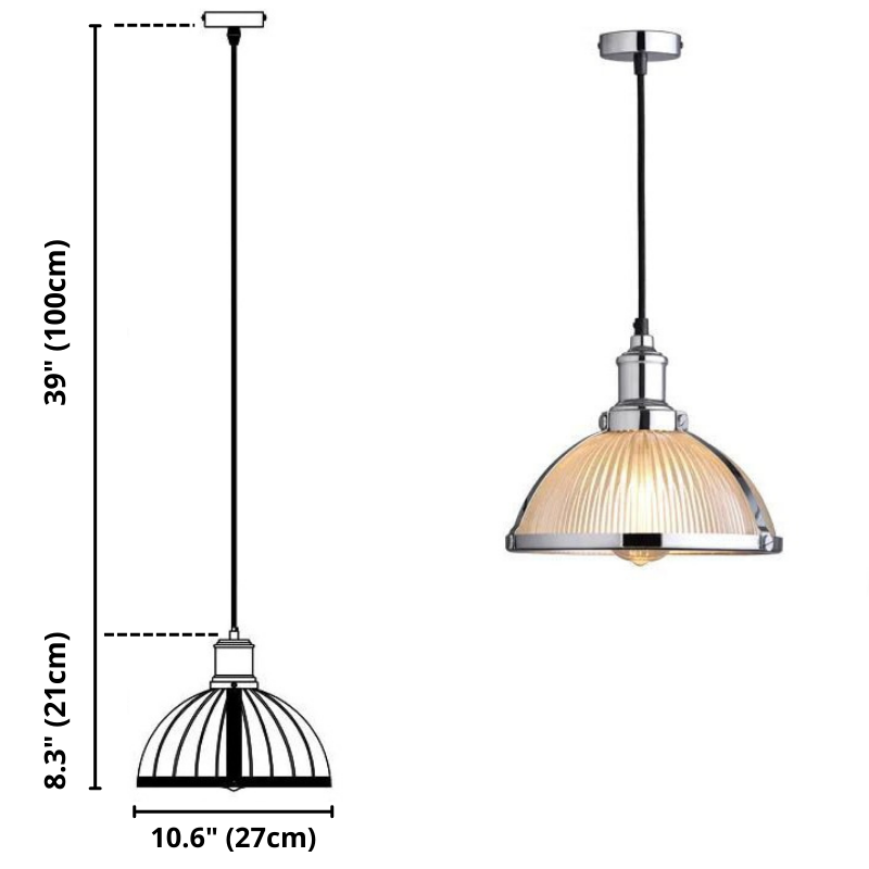 Thatcher - Retro Textured Glass Pendant Lights