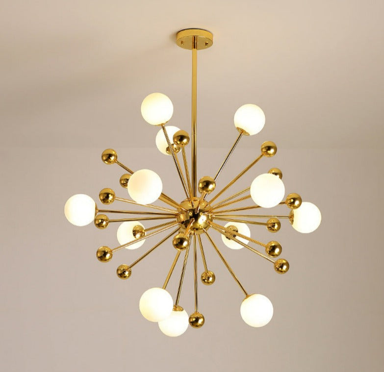 Polished Gold 12 Bulb Chandelier