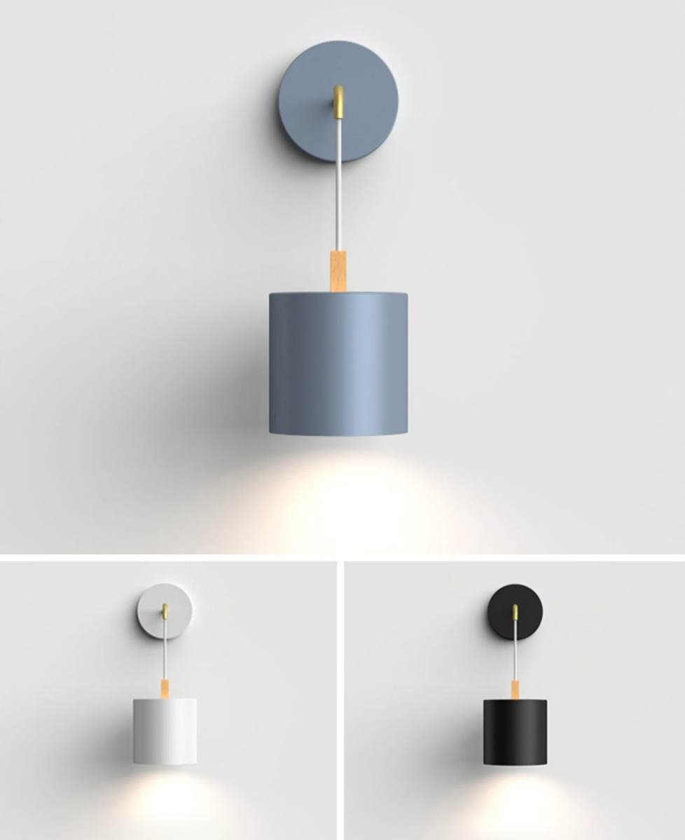 cylindrical hanging modern nordic wall lights